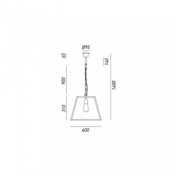 LONDON 205.22.FF suspension lamp