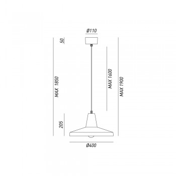 Suspension lamp OFFICINA 268.02.FF IL FANALE