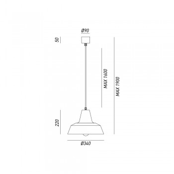 Suspension lamp OFFICINA 268.10.FF IL FANALE