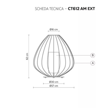 Cell CT612 AM outdoor table lamp Ø57 KARMAN