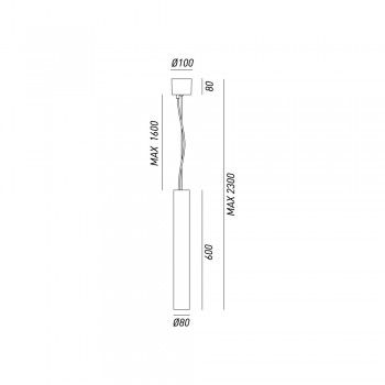 SUNFLOWERS 208.34.FF IL FANALE cylindrical suspension lamp