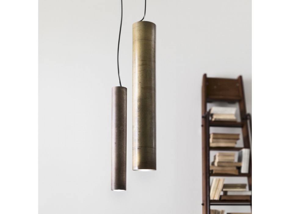 SUNFLOWERS 208.34.FF IL FANALE cylindrical suspension lamp