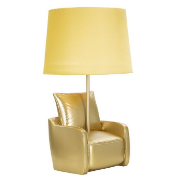 MIDCENTURY YELLOW BEDSIDE LAMP