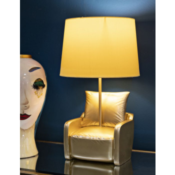 MIDCENTURY YELLOW BEDSIDE LAMP