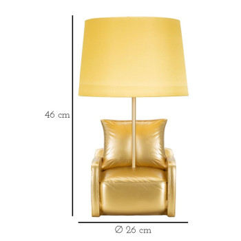 MIDCENTURY YELLOW BEDSIDE LAMP