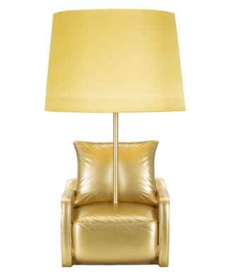 MIDCENTURY YELLOW BEDSIDE LAMP