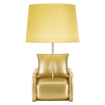 MIDCENTURY YELLOW BEDSIDE LAMP