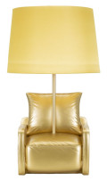 MIDCENTURY YELLOW BEDSIDE LAMP