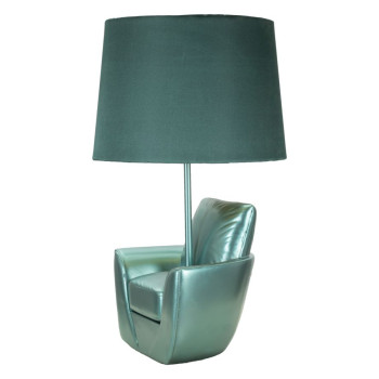 MIDCENTURY TURQUOISE BEDSIDE LAMP