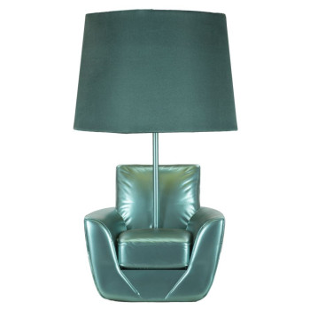 MIDCENTURY TURQUOISE BEDSIDE LAMP