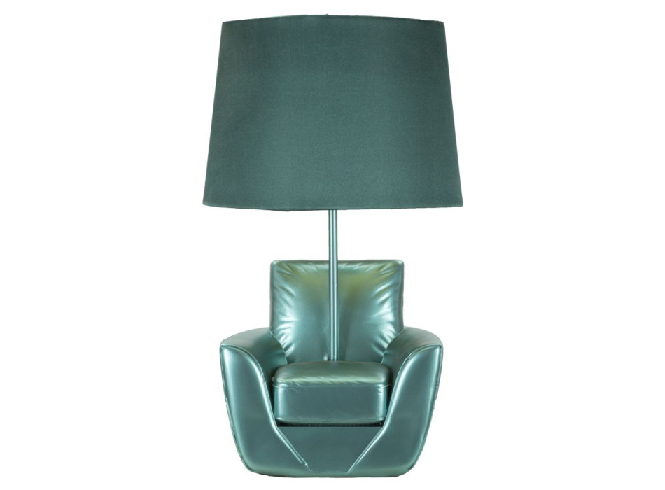 MIDCENTURY TURQUOISE BEDSIDE LAMP