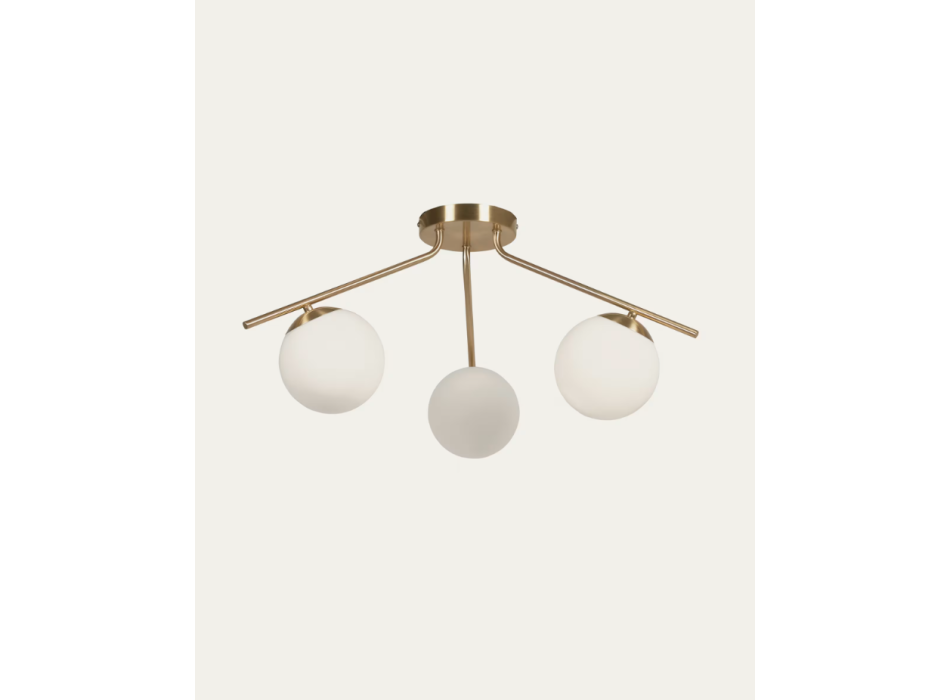 Mahala ceiling lamp in brass finish steel