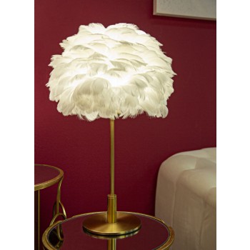 BALL FEATHER TABLE LAMP