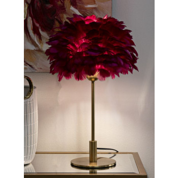 BALL FEATHER TABLE LAMP BORDEAUX