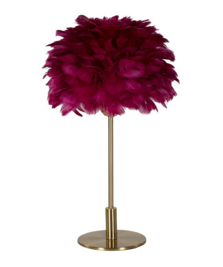 BALL FEATHER TABLE LAMP BORDEAUX