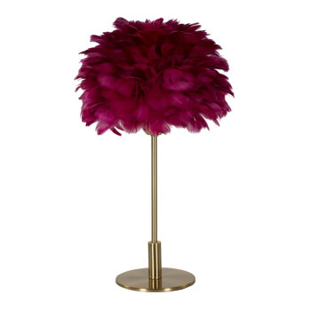 BALL FEATHER TABLE LAMP BORDEAUX