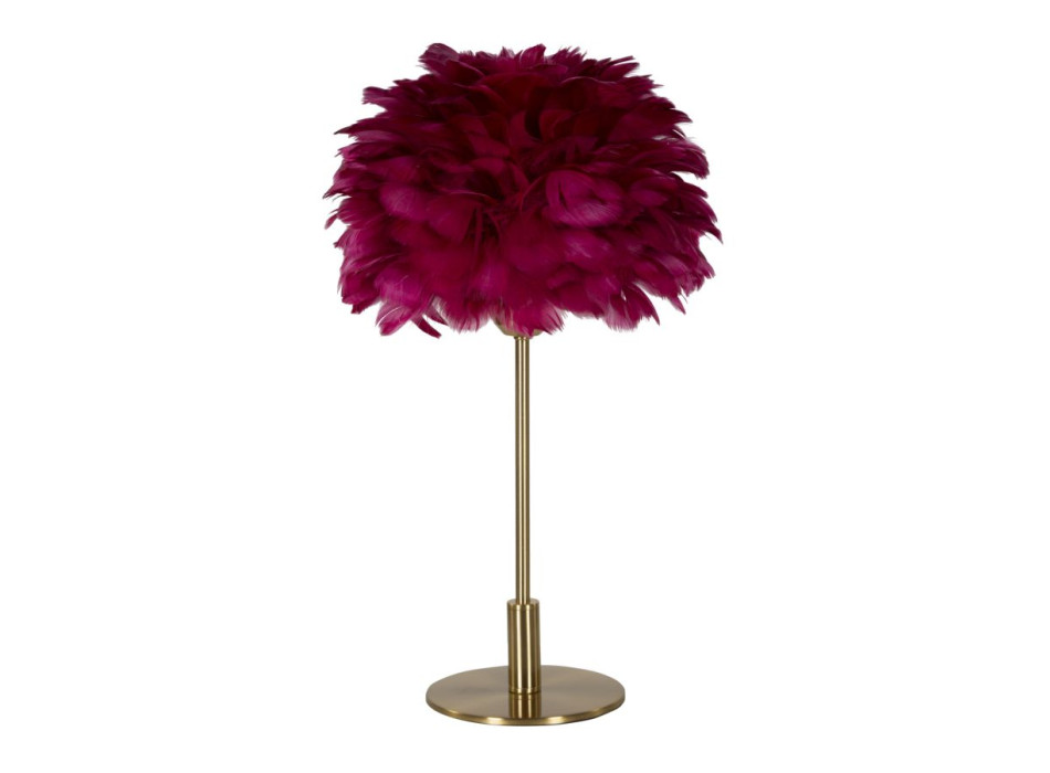 BALL FEATHER TABLE LAMP BORDEAUX