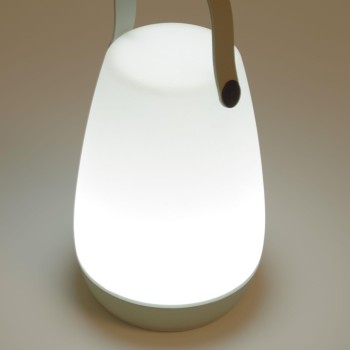 Lampada da tavolo Dianela con manico grigio