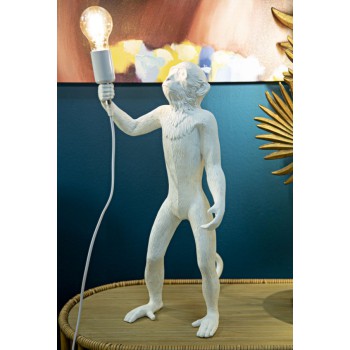 WHITE MONKEY TABLE LAMP