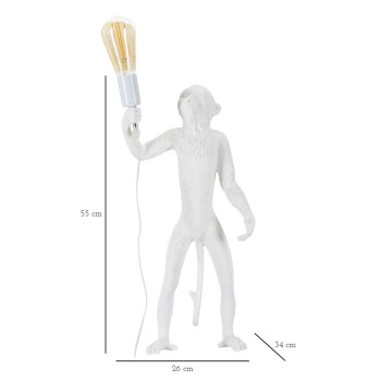 WHITE MONKEY TABLE LAMP