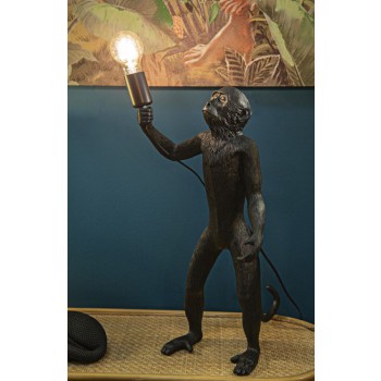 BLACK MONKEY TABLE LAMP