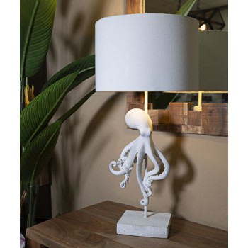 WHITE OCTOPUS TABLE LAMP