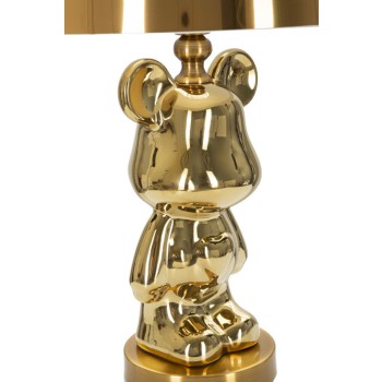 GOLD TEDDY BEAR TABLE LAMP