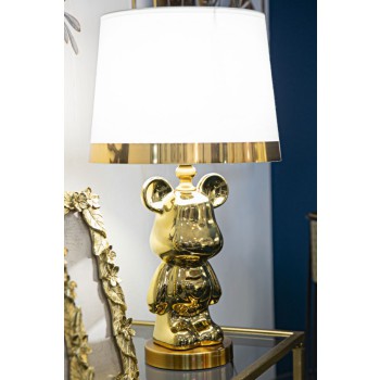 GOLD TEDDY BEAR TABLE LAMP