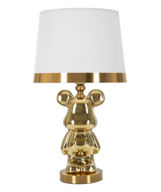 GOLD TEDDY BEAR TABLE LAMP