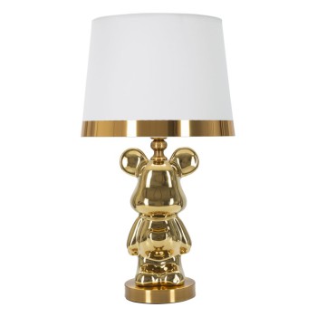 GOLD TEDDY BEAR TABLE LAMP