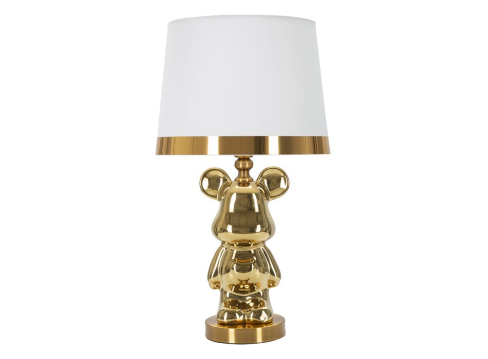 GOLD TEDDY BEAR TABLE LAMP