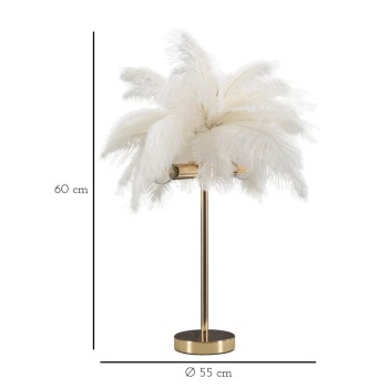 WHITE PALM TABLE LAMP