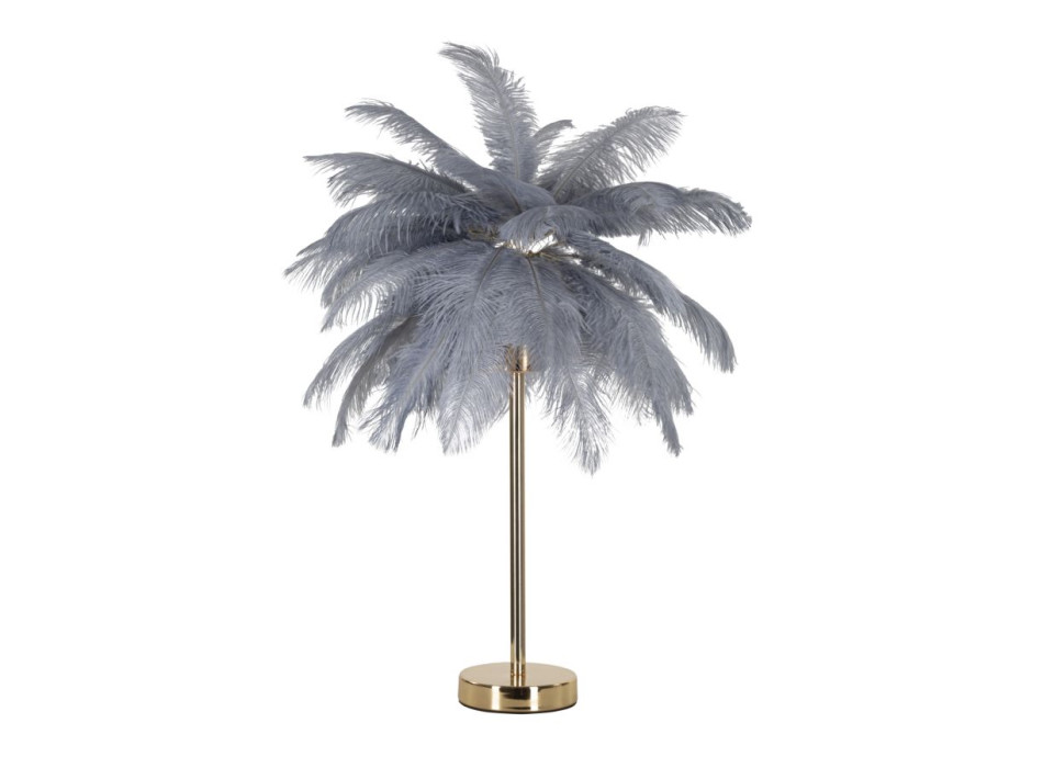 GRAY PALM TABLE LAMP