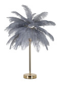 GRAY PALM TABLE LAMP