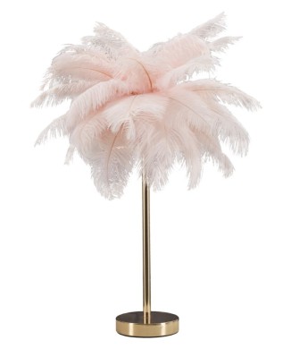 PINK PALM TABLE LAMP