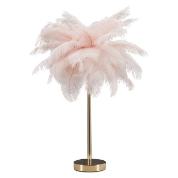 PINK PALM TABLE LAMP