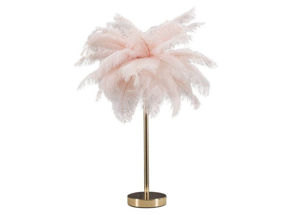 PINK PALM TABLE LAMP