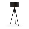 Iguazu black fabric floor lamp