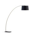 Juhe floor lamp in golden metal and black-gold marble and black marble