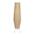 Kamaria large floor lamp in natural finish rattan