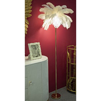 WHITE PALM FLOOR LAMP