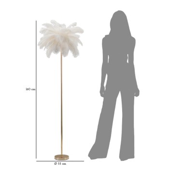 WHITE PALM FLOOR LAMP