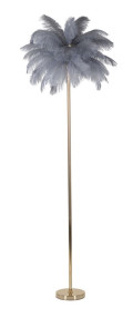 GRAY PALM FLOOR LAMP