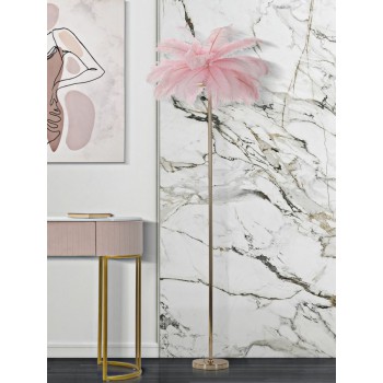 PINK PALM FLOOR LAMP