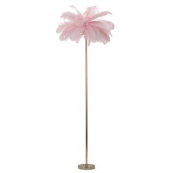 PINK PALM FLOOR LAMP