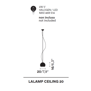 SUSPENSION LAMP LALAMPADA 20 OPINION CIATTI