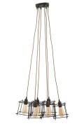 INDUST STICK CHANDELIER 6 LIGHTS