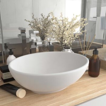 Luxury Oval Washbasin 40x33 cm in Ceramic