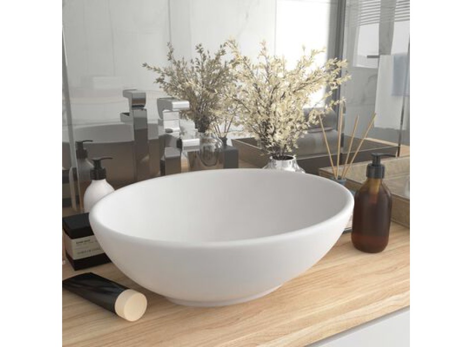 Luxury Oval Washbasin 40x33 cm in Ceramic