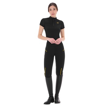 SLIM FIT WOMEN'S LEGGINGS WITH MICRO MESH INSERTS